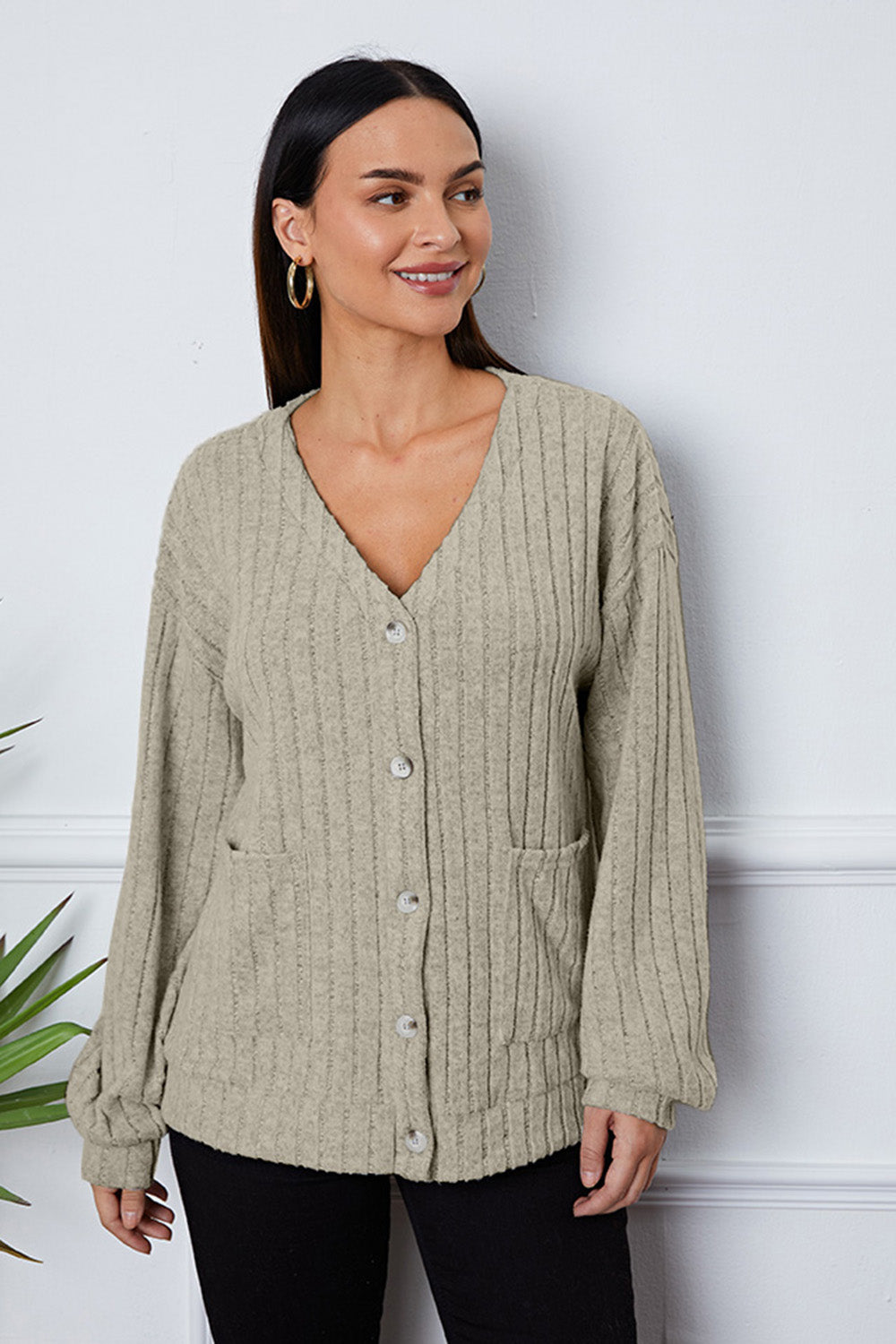 Button Up Long Sleeve Cover Up