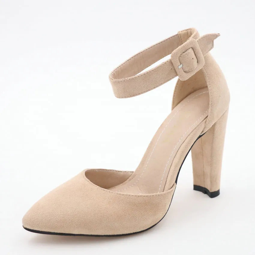 QUTAA 2020 Party Wedding Super High Heel Pointed Toe Size 34-43